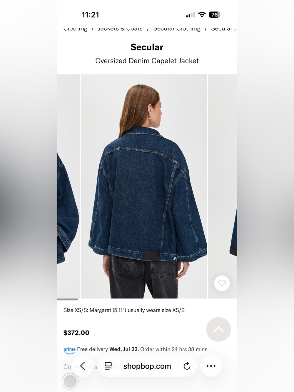 Secular Oversized Denim Jacket - Picture 2 of 5